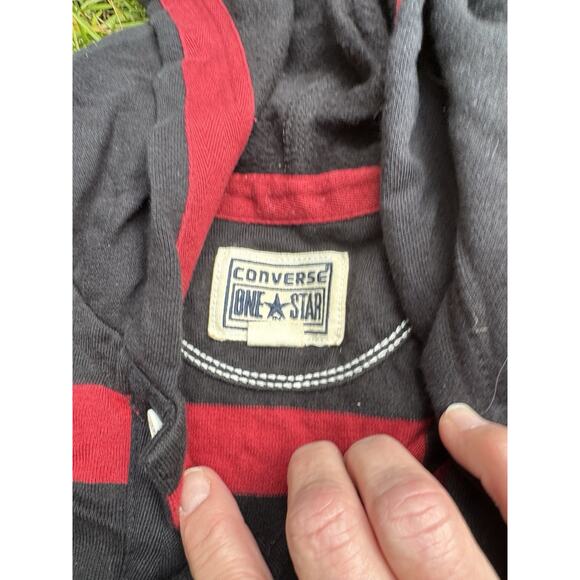 Converse One Star Mens Pullover Freddie Krueger Cotton Hoodie Stripe Medium NWT - Picture 4 of 10